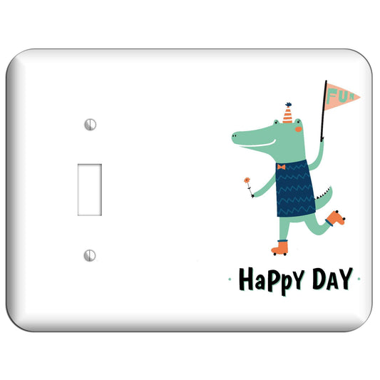 Dry Erase Happy Day:Wallplatesonline.com