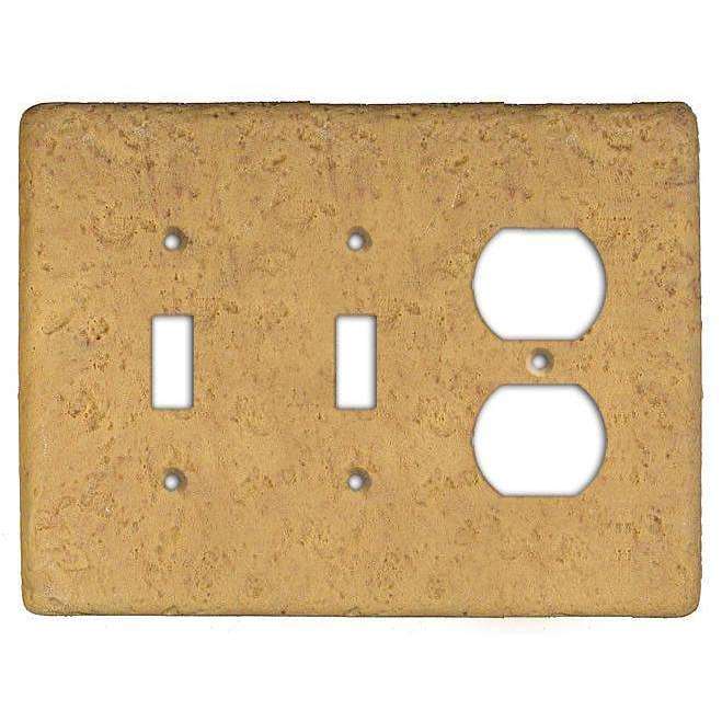 Honey Gold Stone 2 Toggle / Duplex Switchplate - Wallplatesonline.com