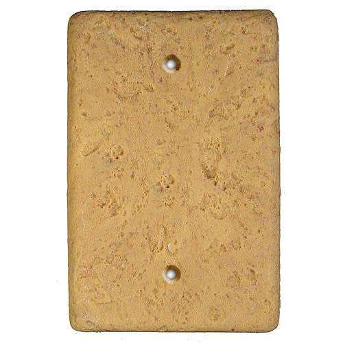 Honey Gold Stone Blank Switchplate - Wallplatesonline.com