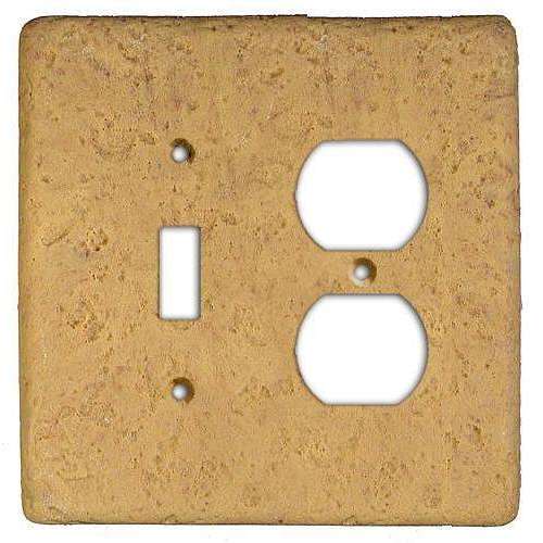 Stonique Honey Gold Stone Toggle / Duplex Switchplate