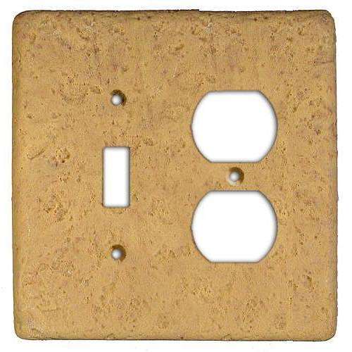 Honey Gold Stone Toggle / Duplex Switchplate - Wallplatesonline.com