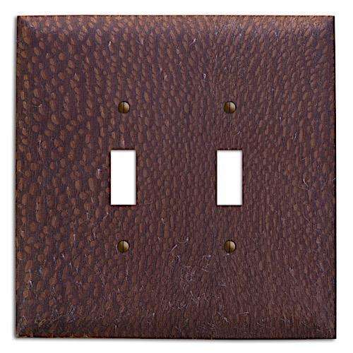Lacewood Wood Double Toggle Switchplate:Wallplates.com