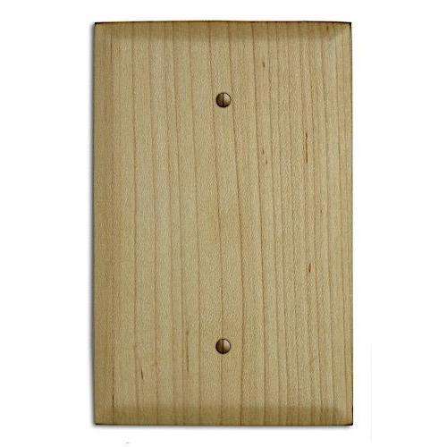 Maple Wood Single Blank Cover Plate:Wallplates.com