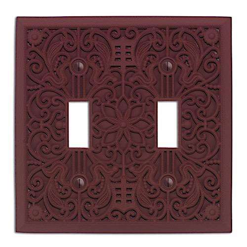 Merlot Filigree Shabby Chic Double Toggle:Wallplatesonline.com