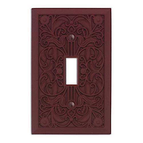 Merlot Filigree Shabby Chic Cover Plates:Wallplatesonline.com