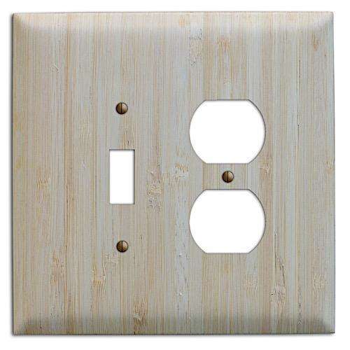 Natural Bamboo Wood Toggle / Duplex Outlet Cover Plate:Wallplates.com