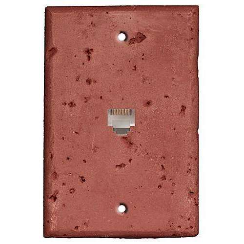 Brick Stone Phone Hardware with Plate - Wallplatesonline.com