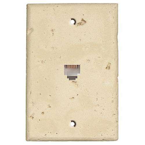 Sand Stone Phone Hardware with Plate - Wallplatesonline.com