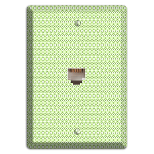 Multi Green Tiny Double Scallop Phone Wallplate