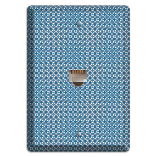 Multi Blue Checkered Foulard Phone Wallplate