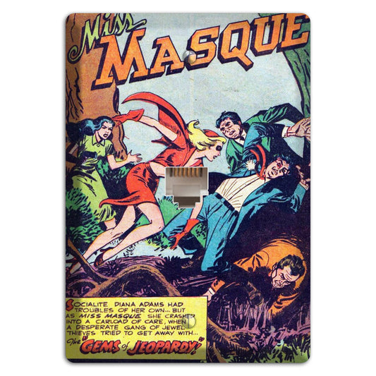 Miss Masque Vintage Comics Phone Wallplate