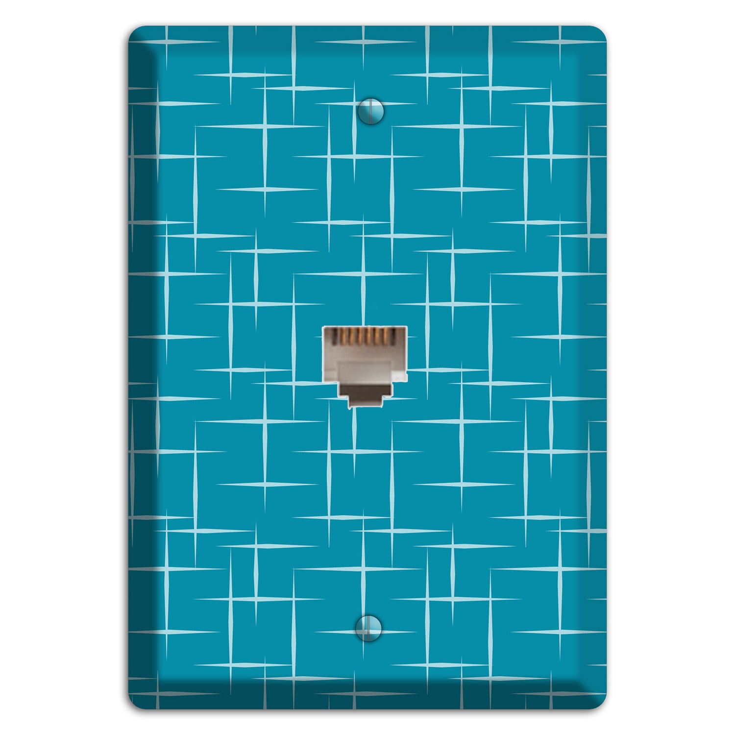 Blue Atom Burst Phone Wallplate