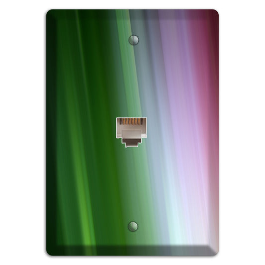 Green Lavender and Pink Ray of Light Phone Wallplate