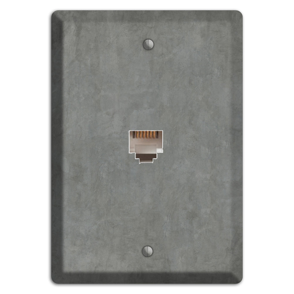 Stucco Grey Phone Wallplate