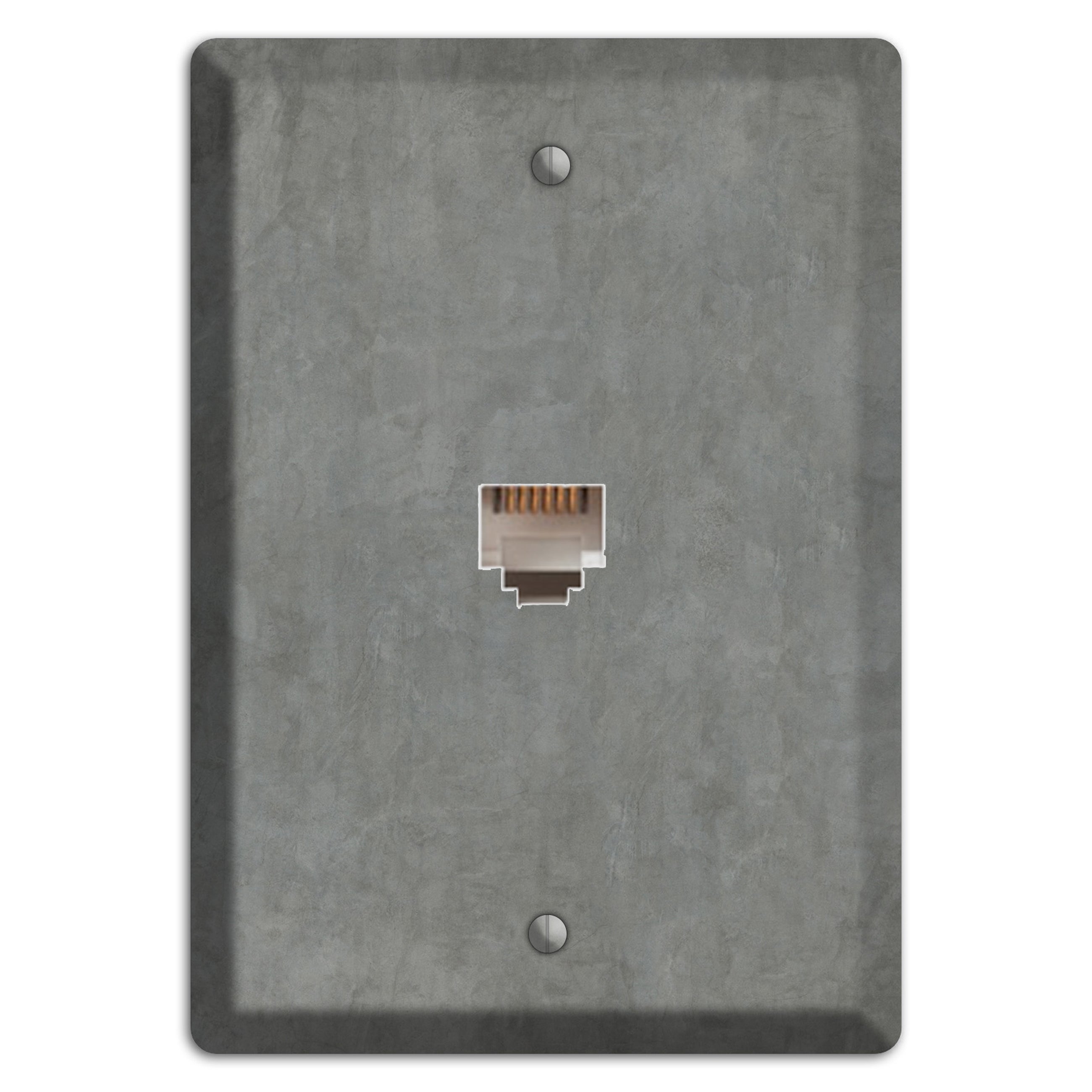 Stucco Grey Phone Wallplate