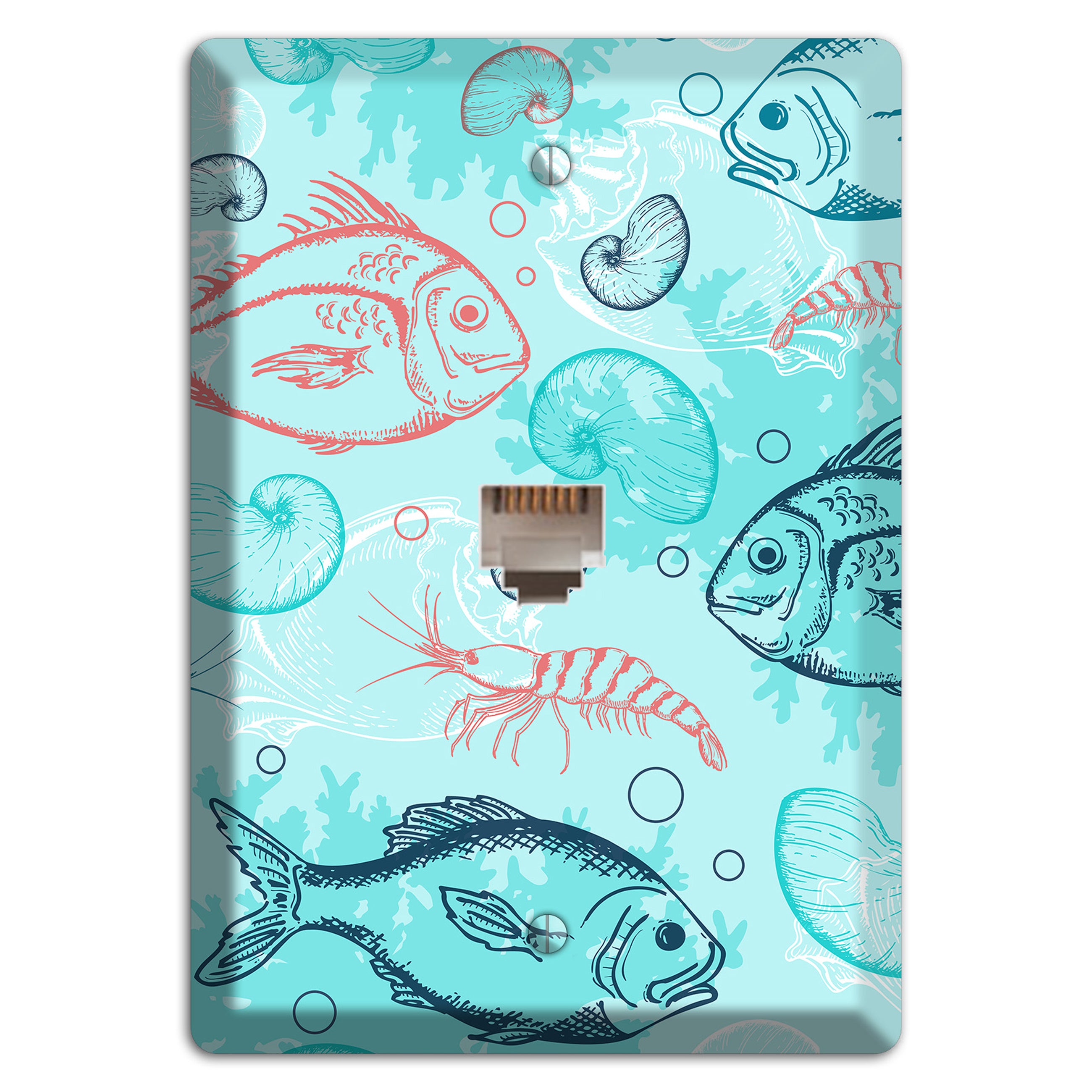 Mixed Sea Life Style 24 Phone Wallplate