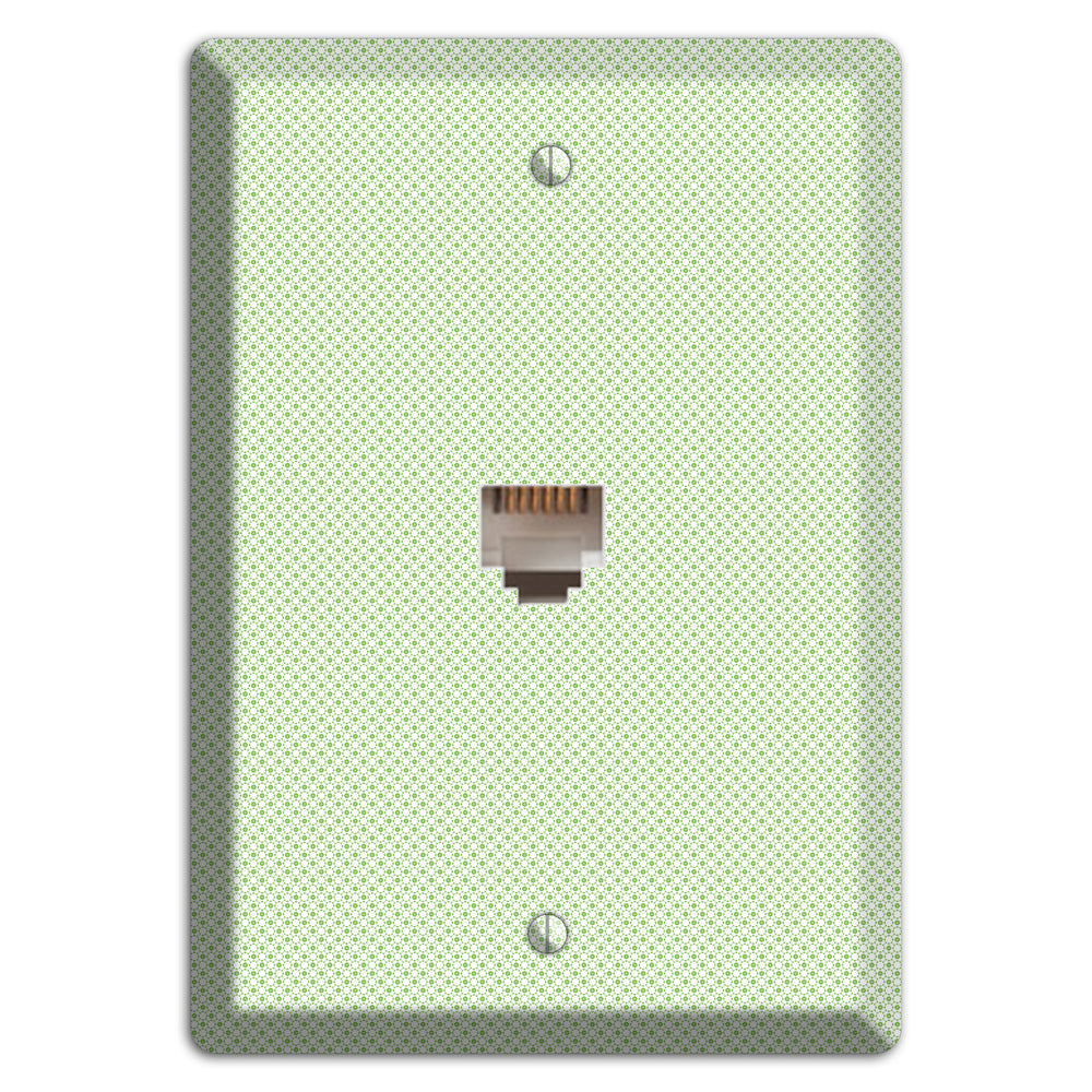 Light Green Tiny Geometric Phone Wallplate