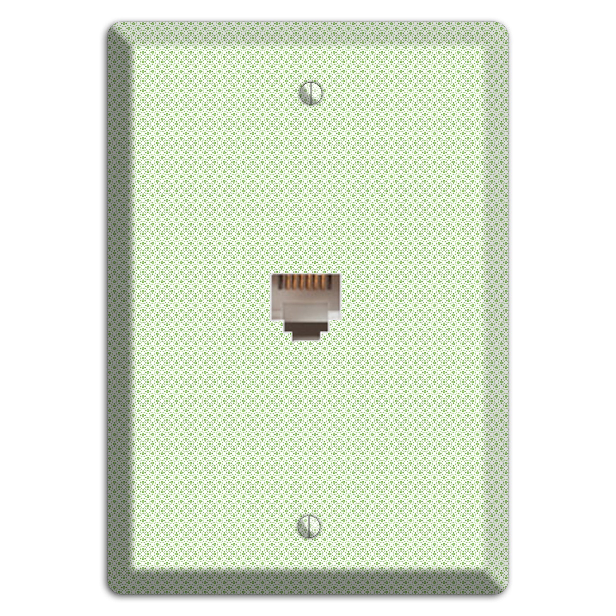 Light Green Tiny Geometric Phone Wallplate