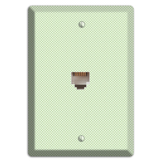 Light Green Tiny Geometric Phone Wallplate