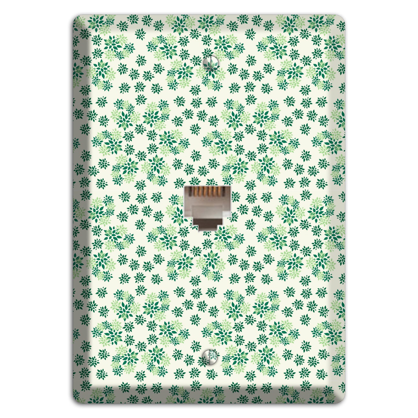 Multi Green Calico Phone Wallplate