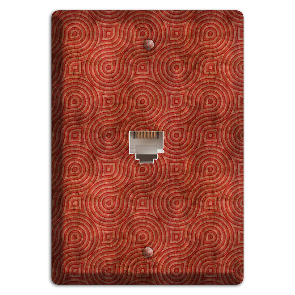 Red Swirl Phone Wallplate