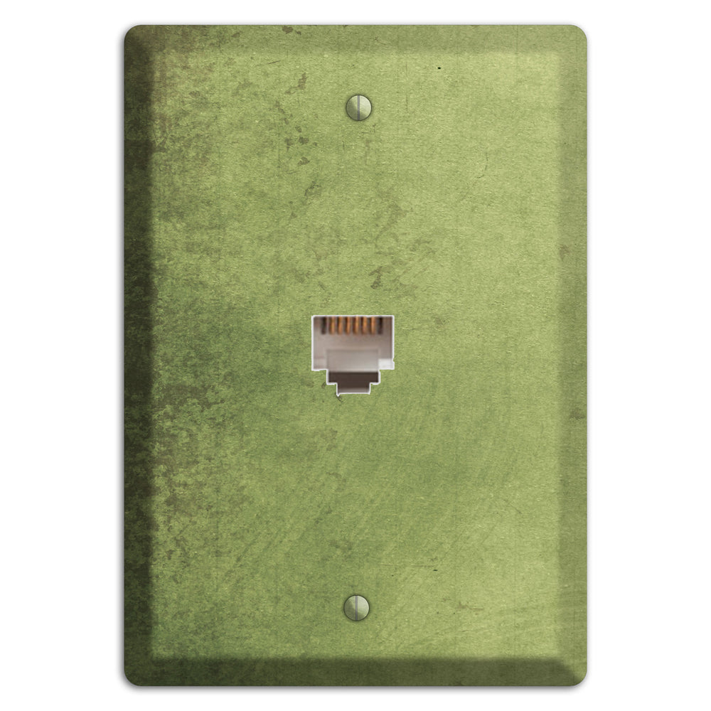 Green Smoke Vintage Grunge Phone Wallplate