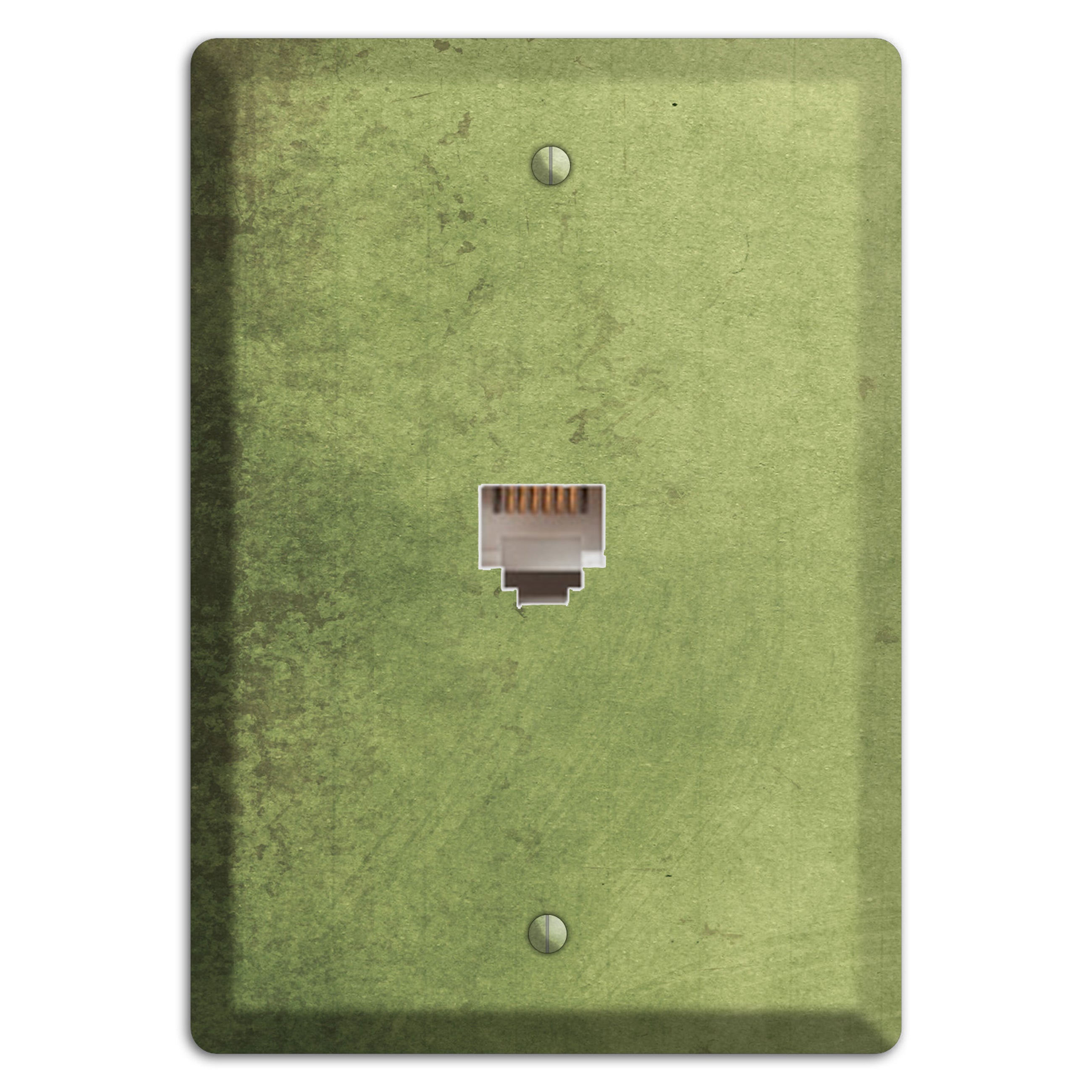 Green Smoke Vintage Grunge Phone Wallplate