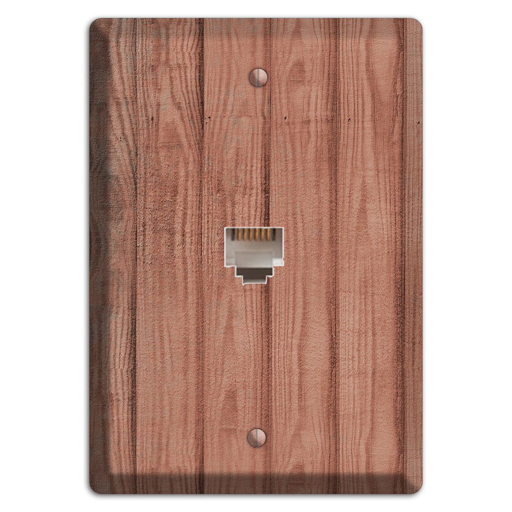 Coral Tree Weathered Wood Phone Wallplate