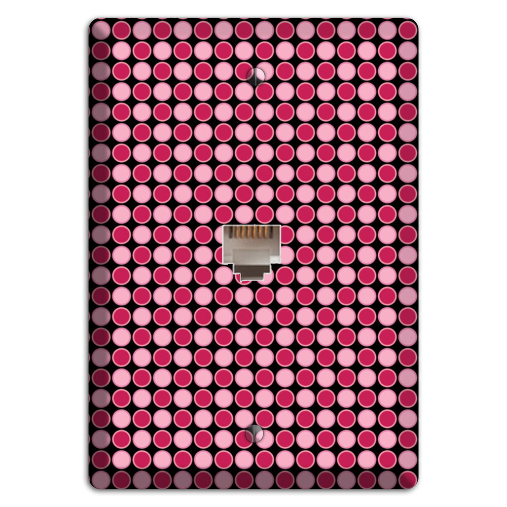 Fuschia and Pink Tiled Dots Phone Wallplate