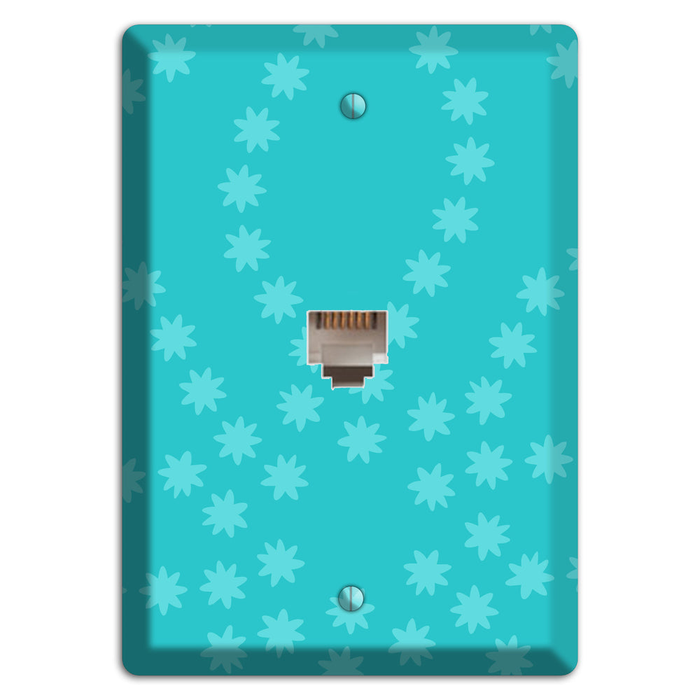 Multi Turquoise Constellation Phone Wallplate