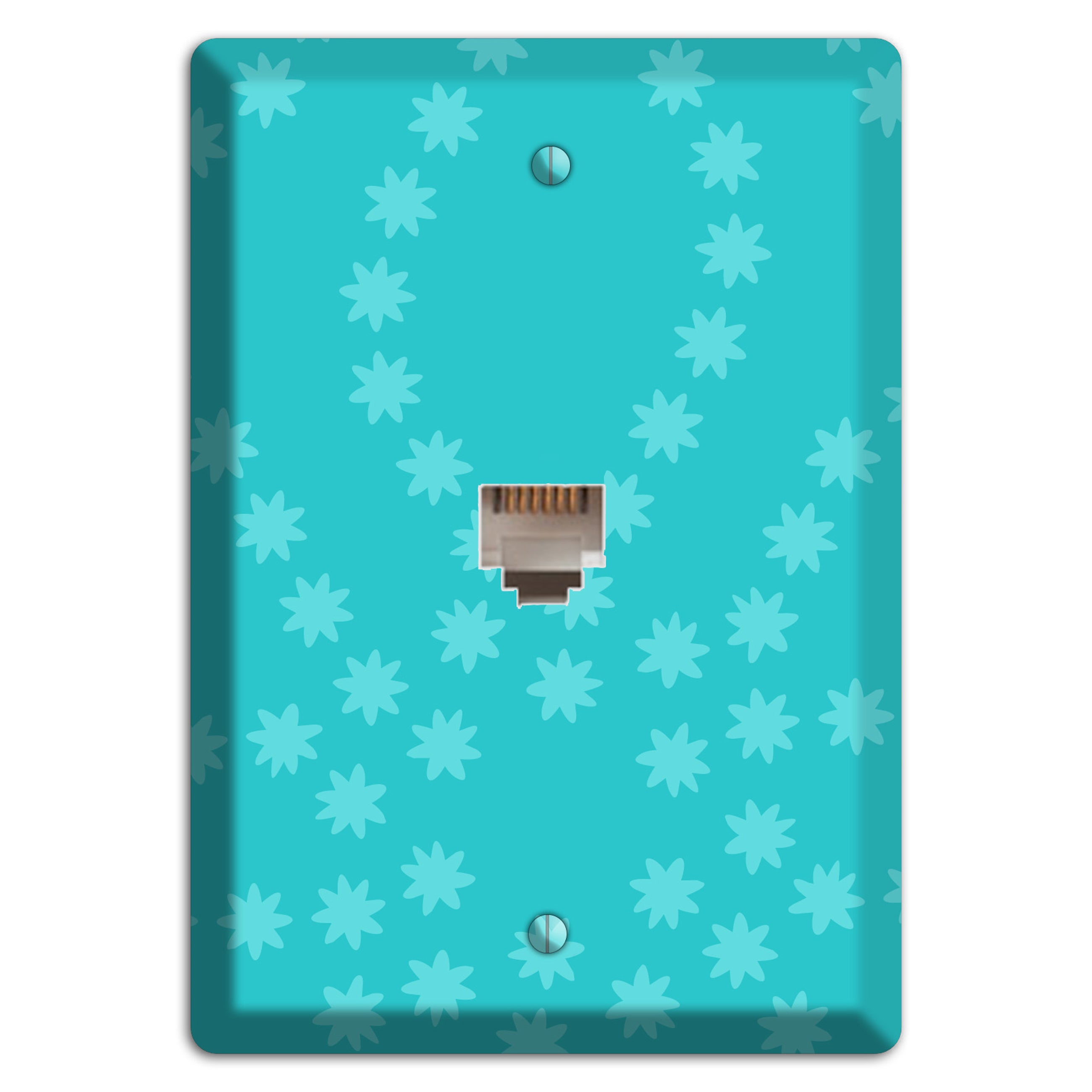 Multi Turquoise Constellation Phone Wallplate