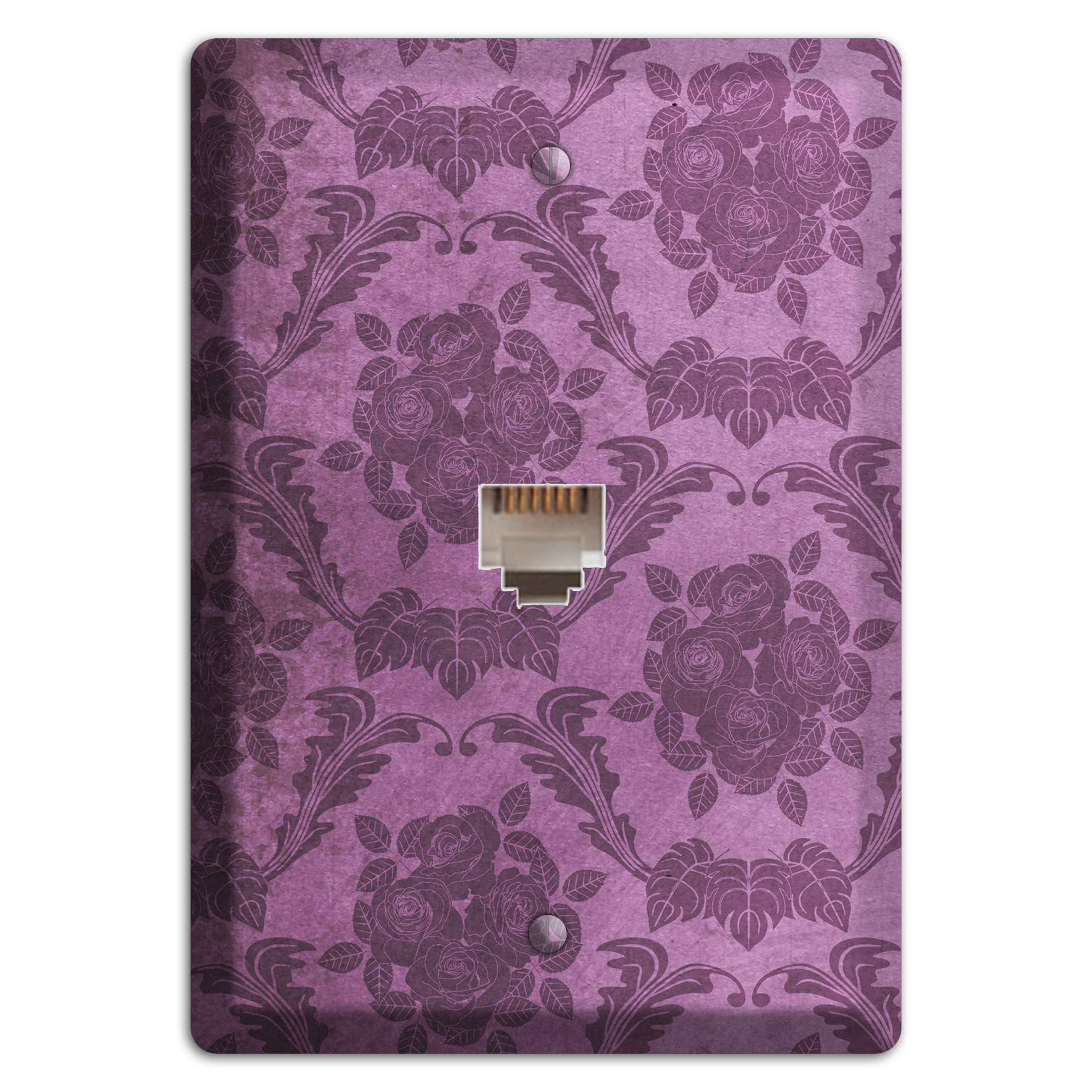 Bouquet Vintage Rose Damask Phone Wallplate