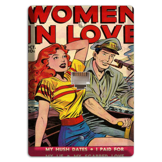 Women in Love Vintage Comics Phone Wallplate