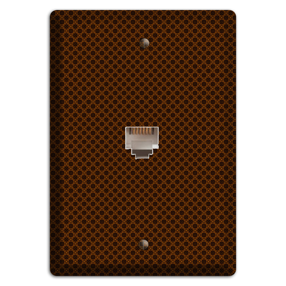 Brown Geometric Phone Wallplate