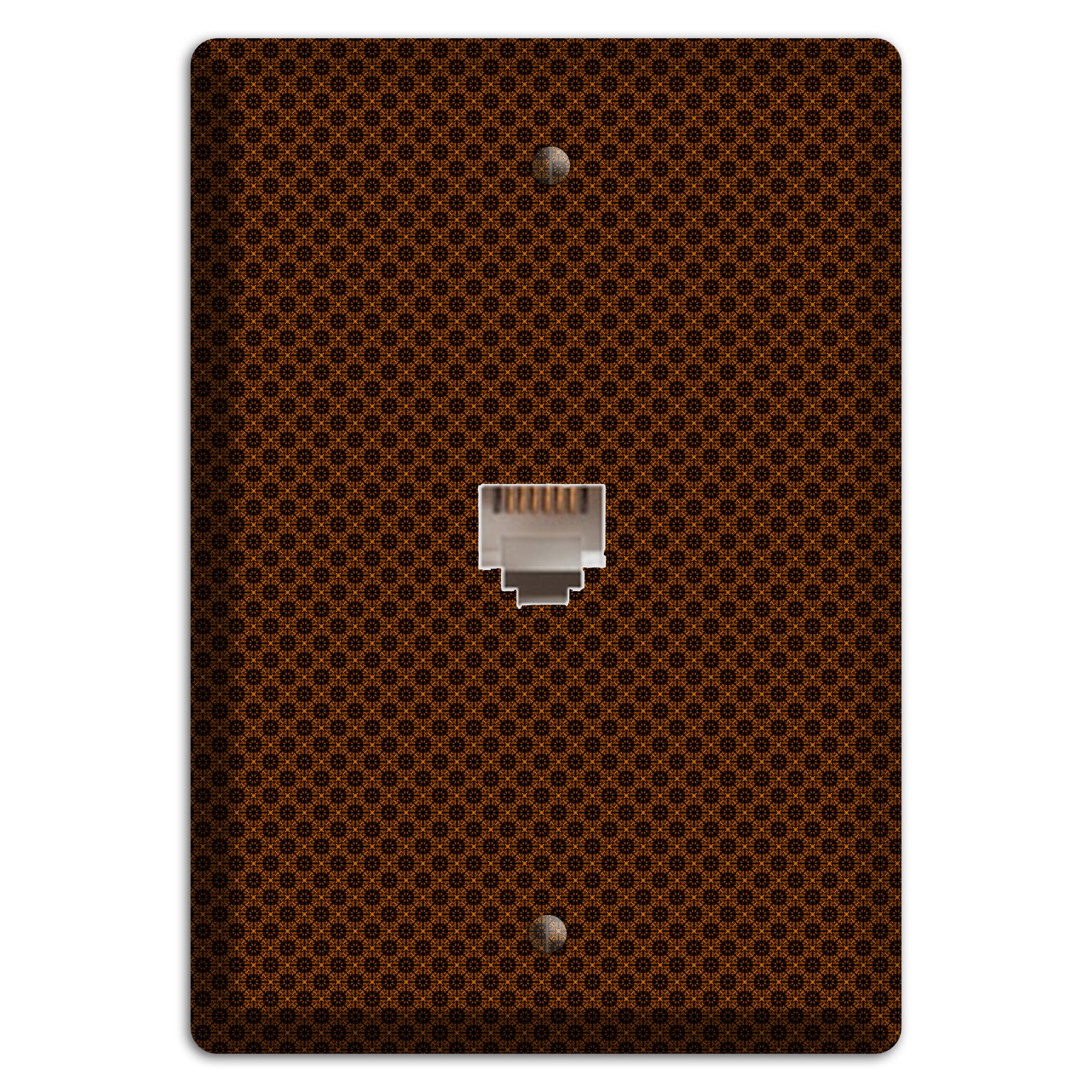 Brown Geometric Phone Wallplate