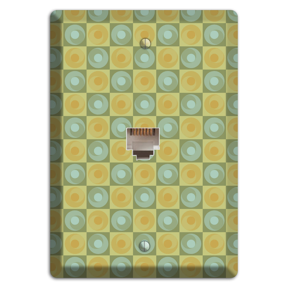 Green and Yellow Squares Phone Wallplate