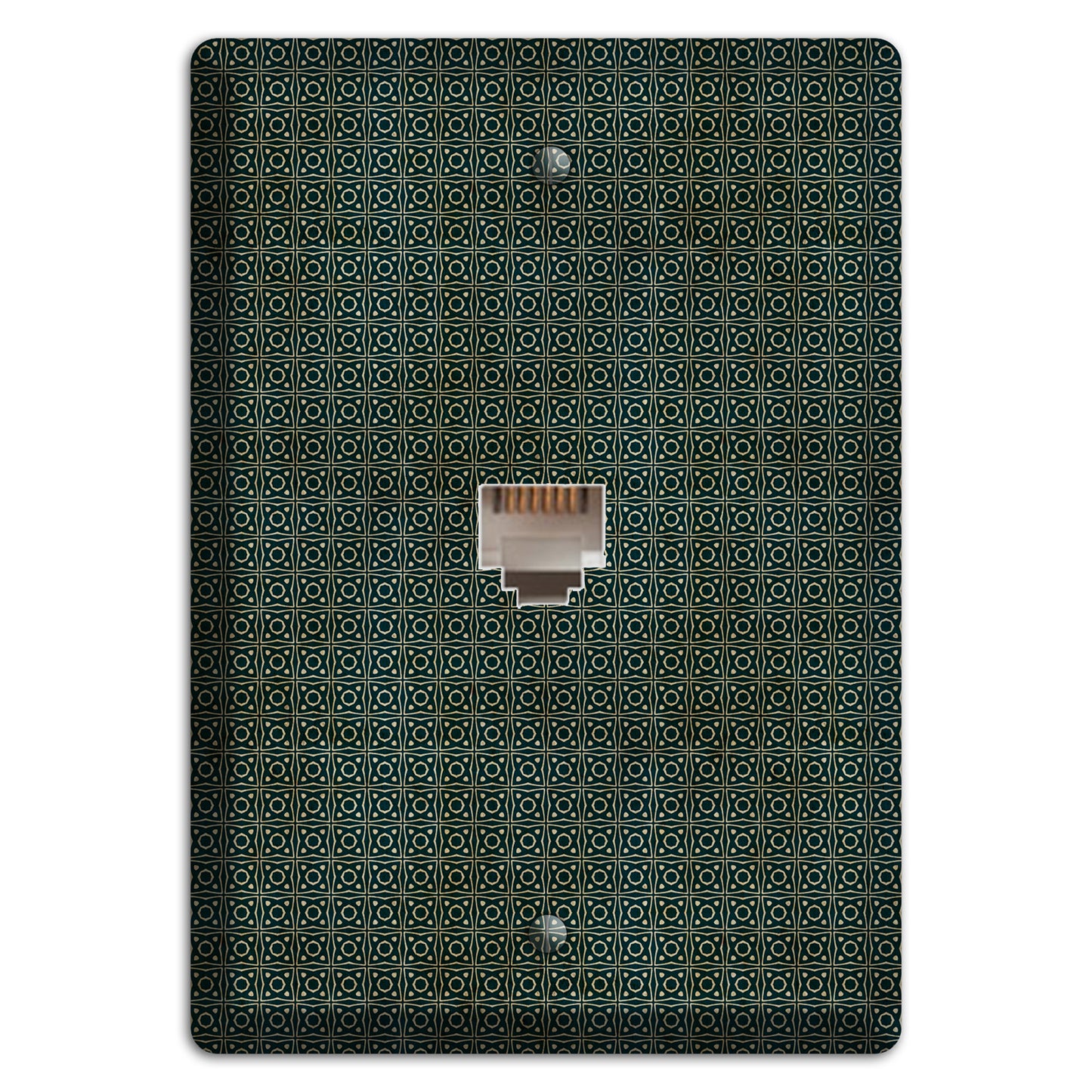 Dark Green Grunge Tiny Tiled Tapestry 4 Phone Wallplate