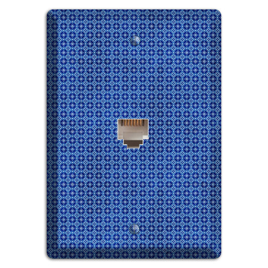 Multi Blue Arabesque Phone Wallplate