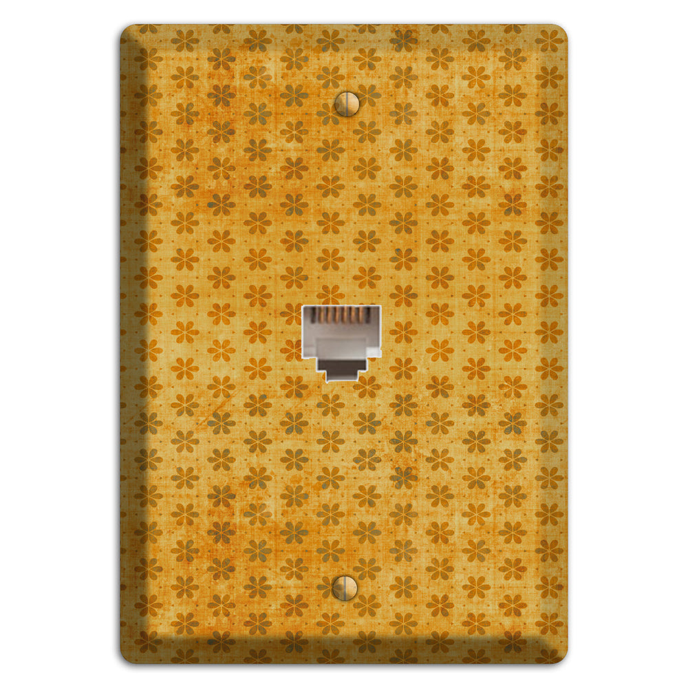 Lavender Grunge Floral Contour Phone Wallplate