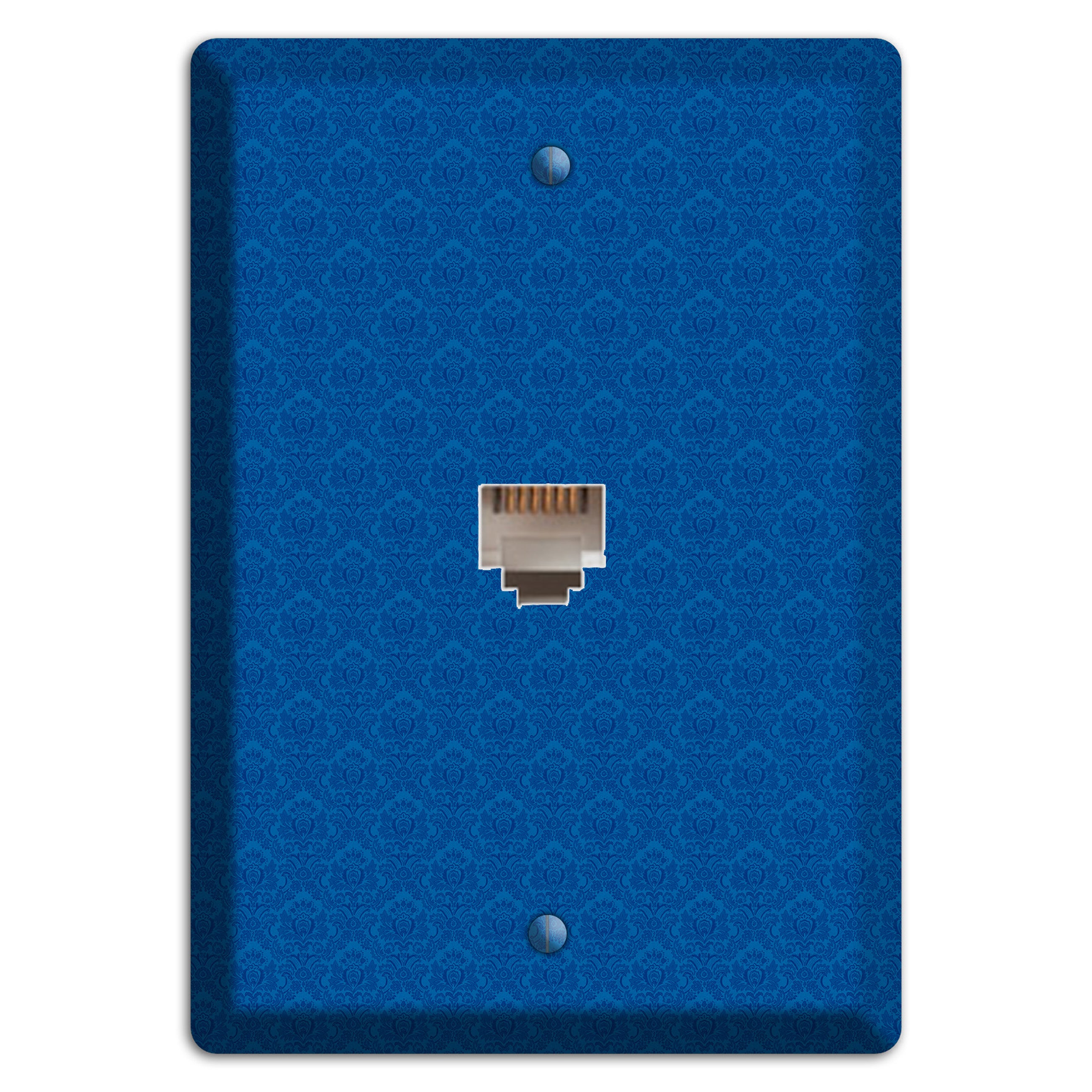 Blue Cartouche Phone Wallplate