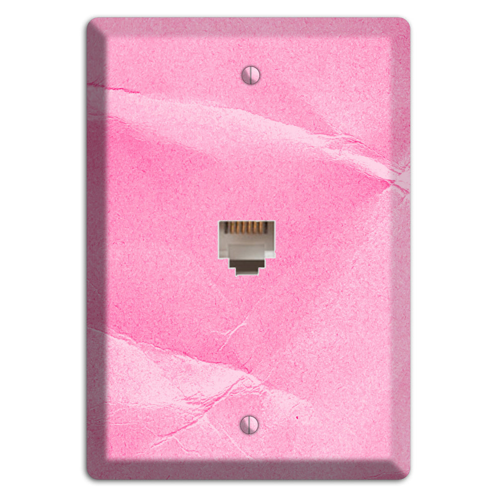 Carnation Pink Texture Phone Wallplate