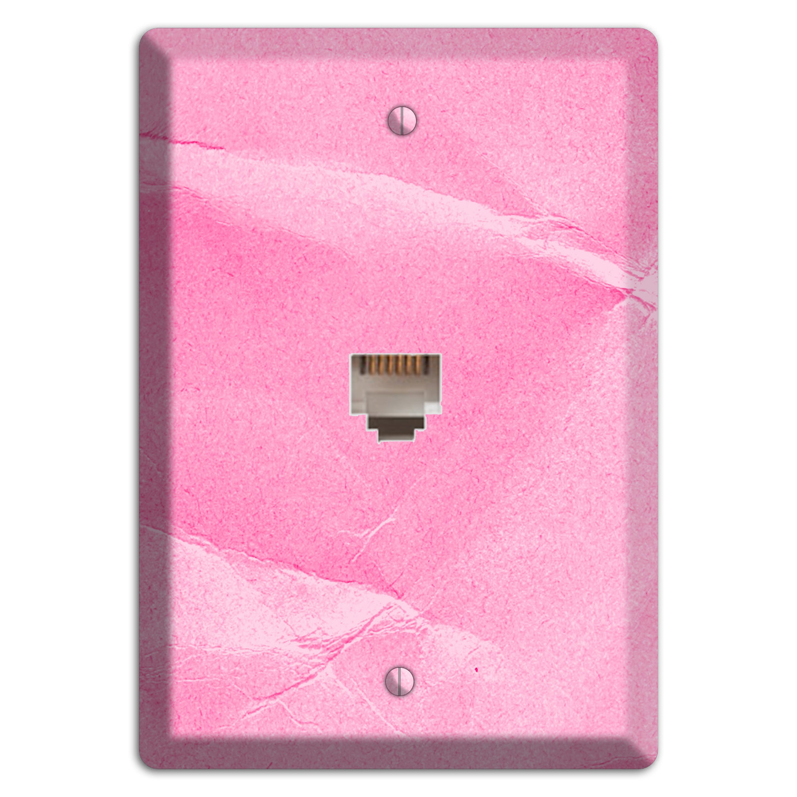 Carnation Pink Texture Phone Wallplate