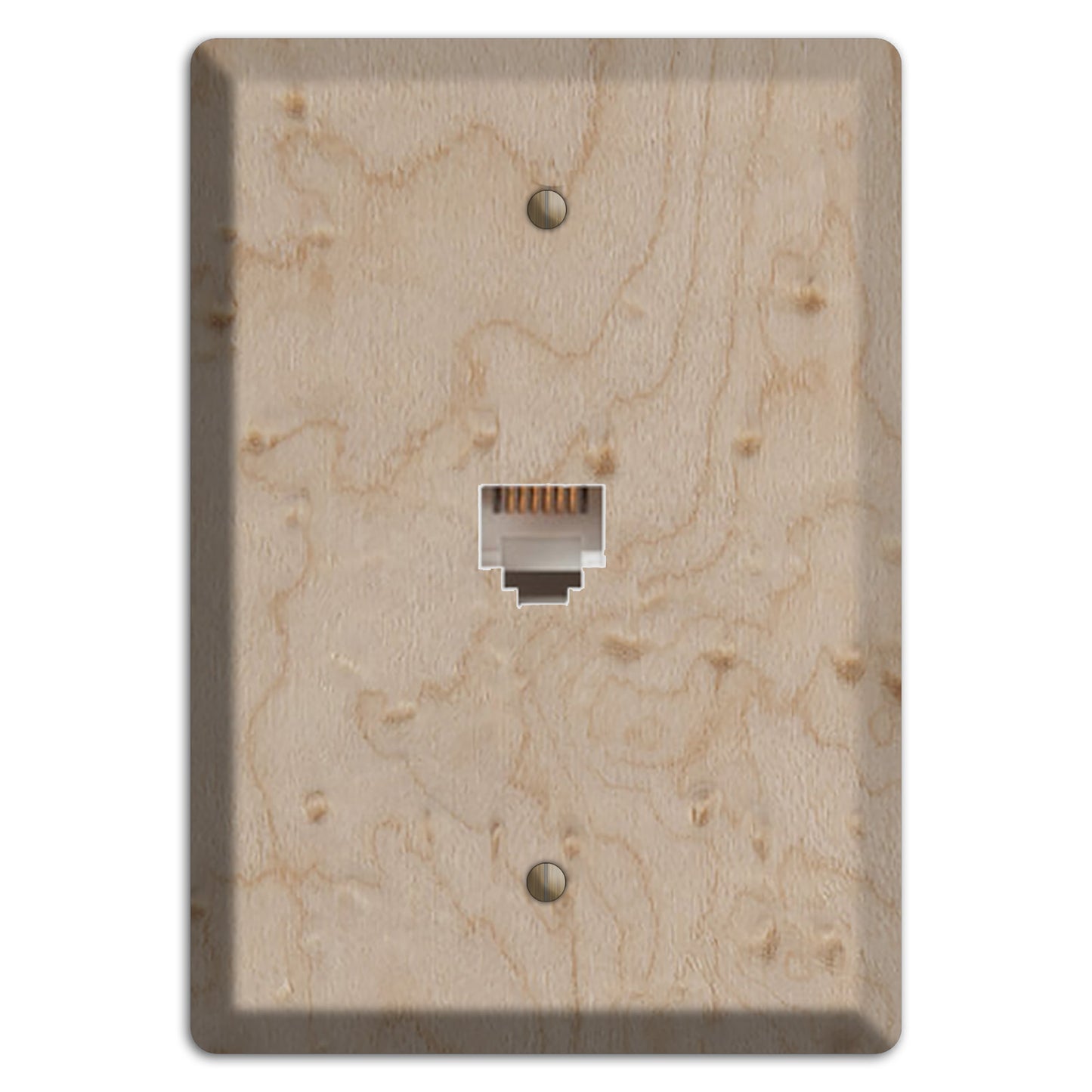 Birdseye Maple Wood Phone Hardware with Plate