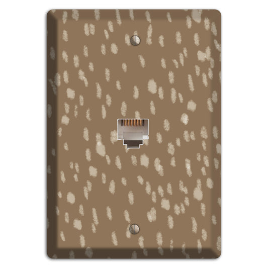 Brown and White Speckle Phone Wallplate