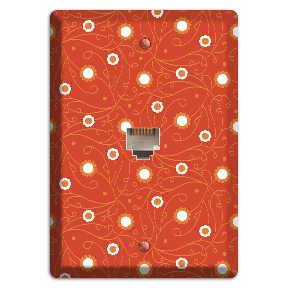Red Vine Floral Phone Wallplate