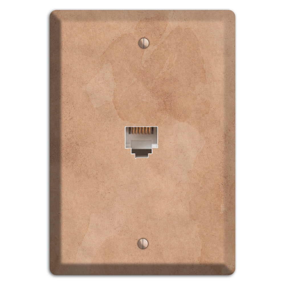 Aged Paper 3 Phone Wallplate