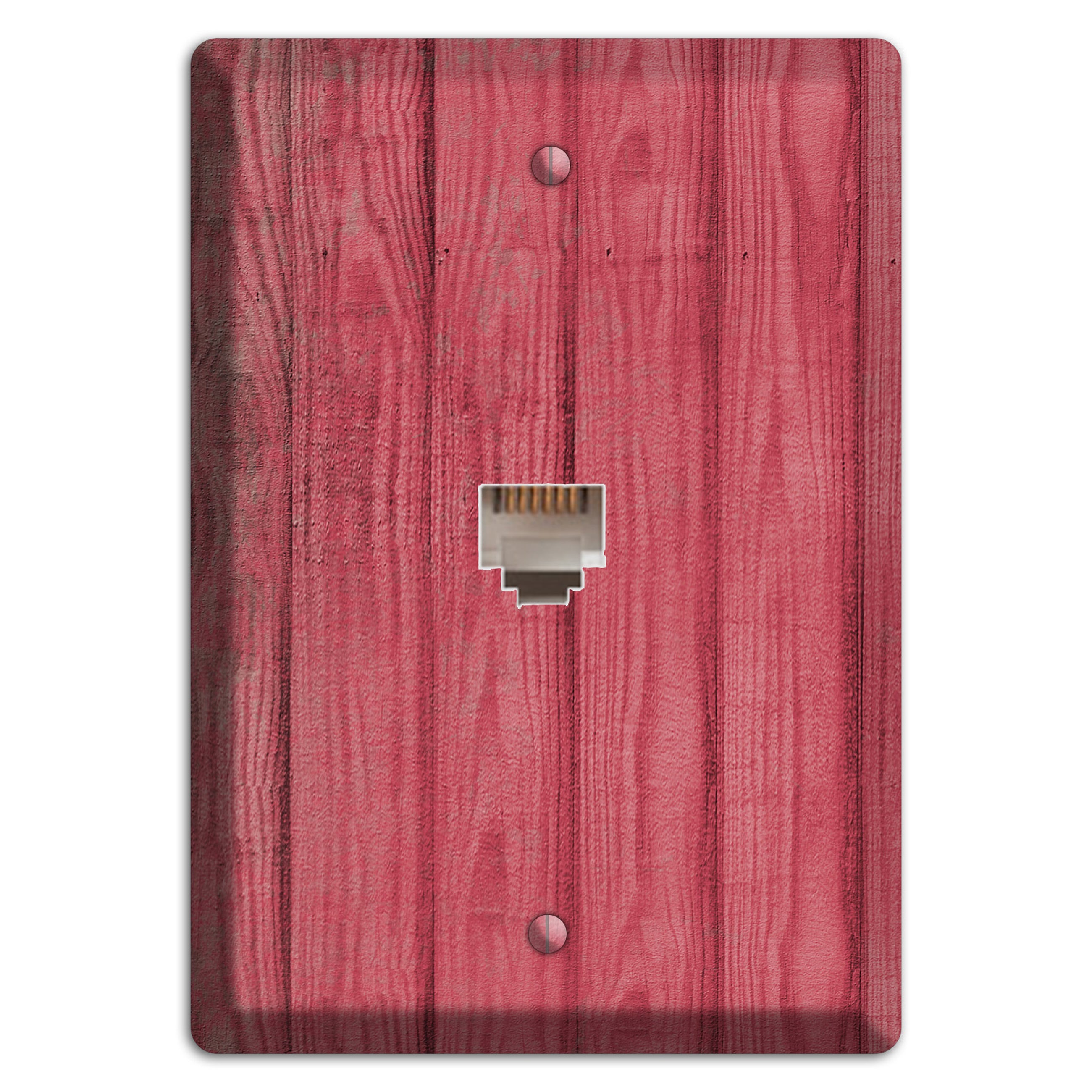 Fuzzy Wuzzy Weathered Wood Phone Wallplate