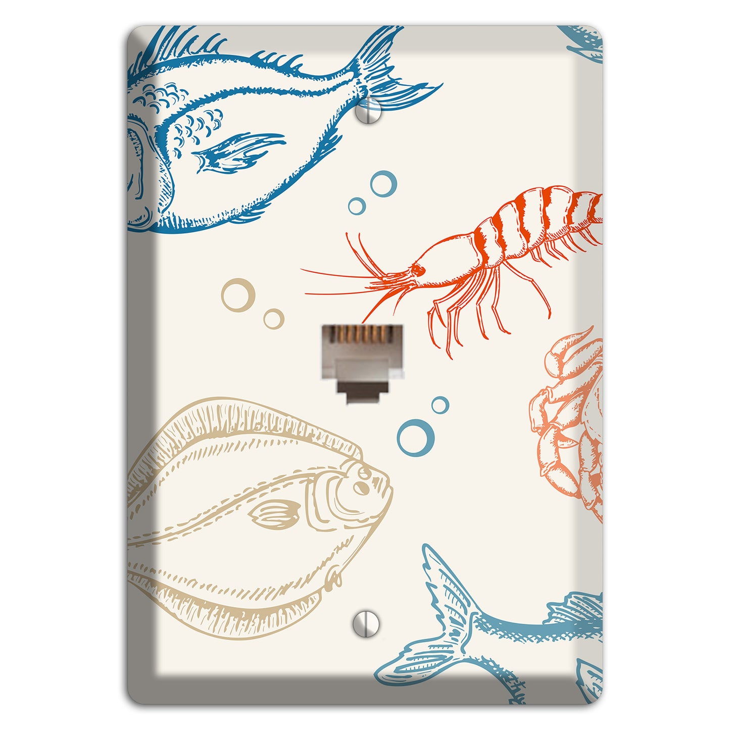 Mixed Sea Life Style 1 Phone Wallplate