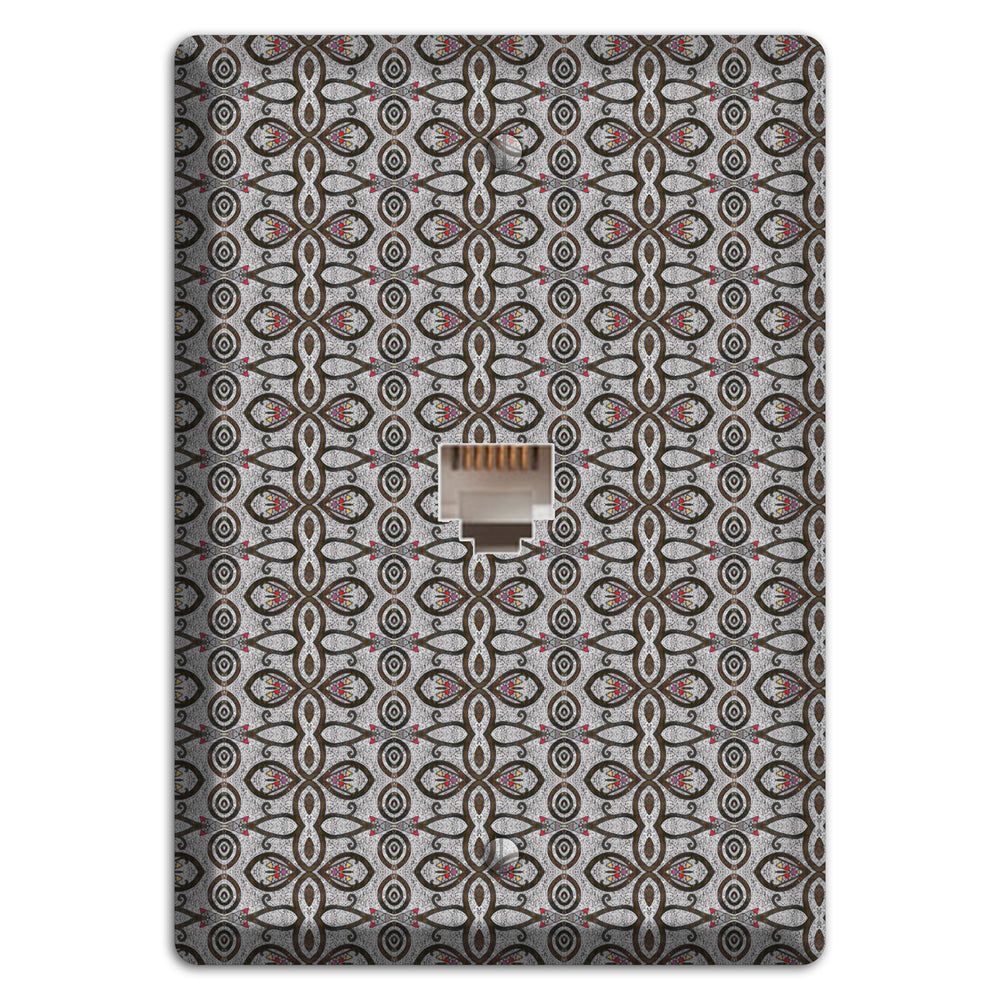 Grey Tapestry Phone Wallplate
