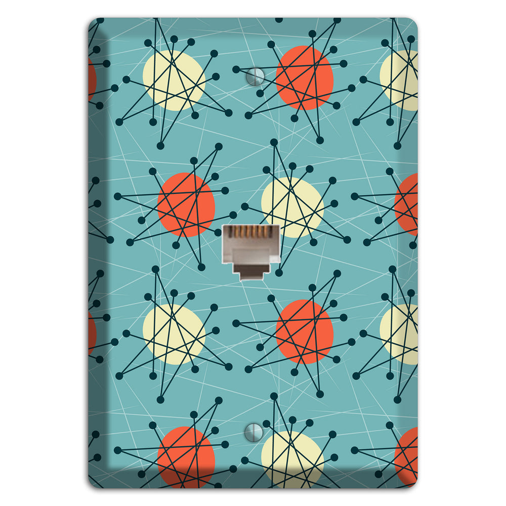 Orange And Yellow Atomic Burst Phone Wallplate